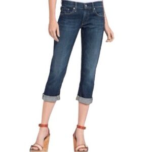 AG Adriano Goldschmied The Tomboy Crop Relaxed Straight Jeans Size 29